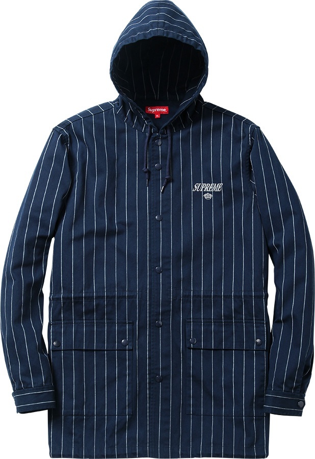 Pinstripe Twill Parka view 4